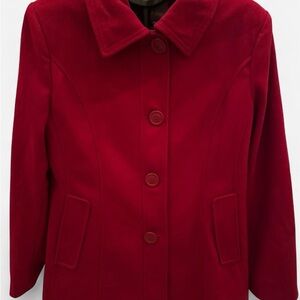 White Stag Women's Vibrant Red Pea Coat